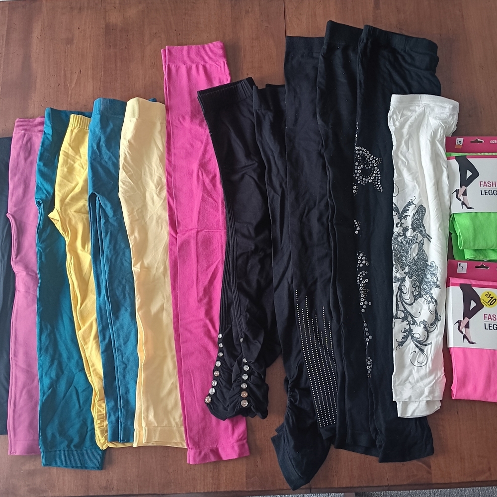 Bundle of colorful tights (S and M)